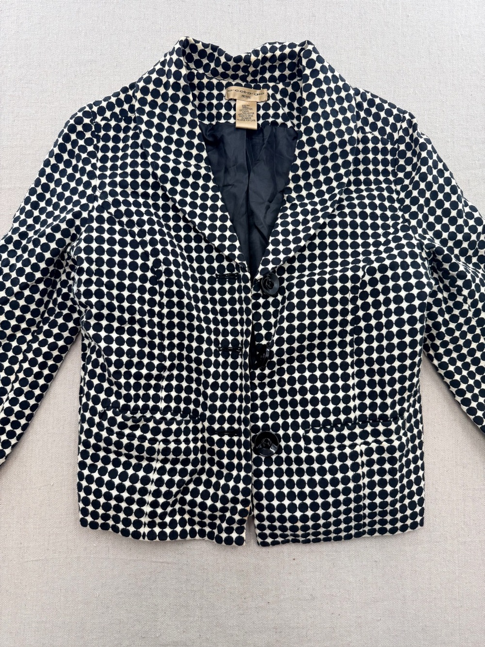 Ecologie Petite Black & White Polka Dot Blazer